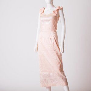 Vintage Hand-Made one of a kind Pink Pencil dress